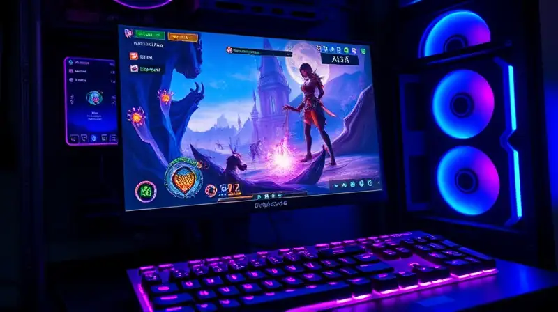 PC gamer potente con juego Solo Leveling