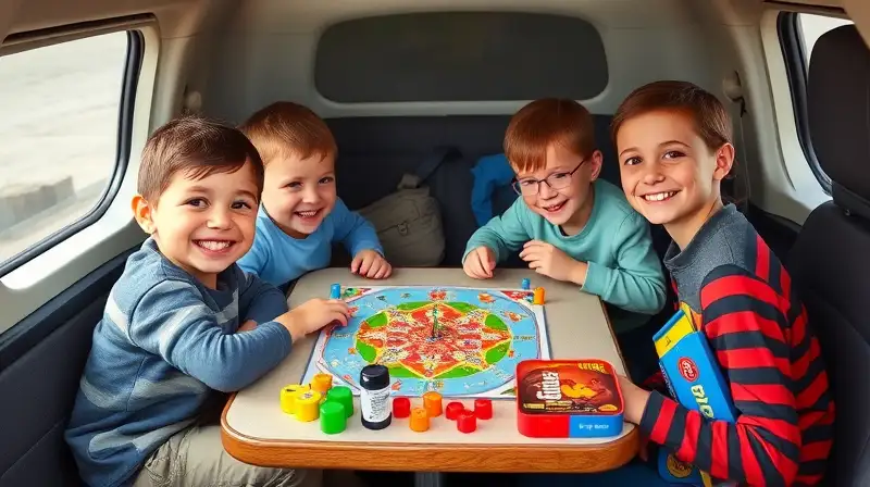 Niños juegan juegos de mesa portátiles