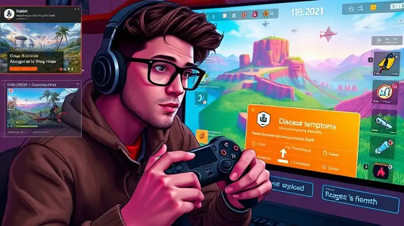 Gamer alerta en mundo abierto con UI futurista