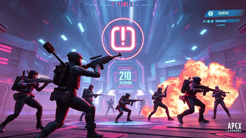 Arena futurista con héroes de Apex