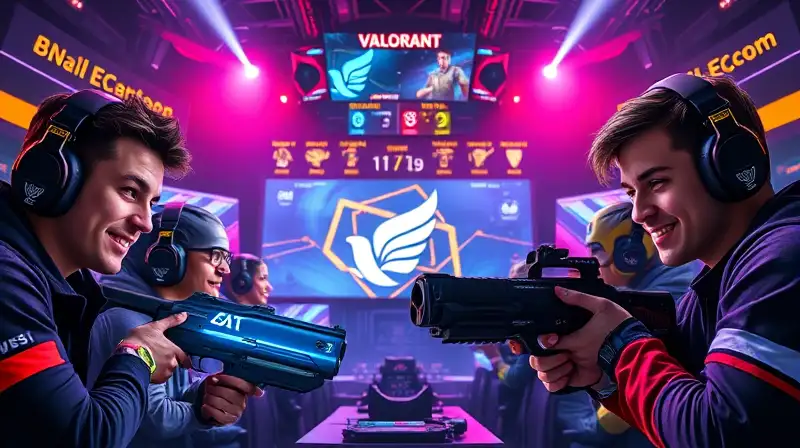 Arena de esports con acción intensa futurista