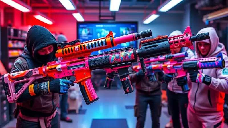 Armas futuristas personalizadas en taller tecnológico