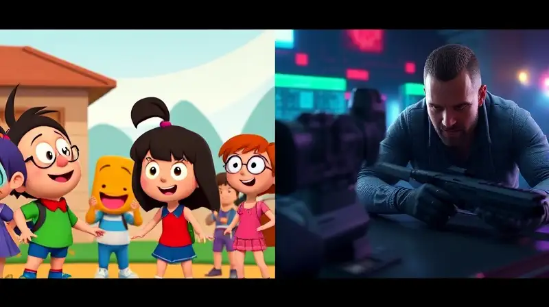 Pantalla dividida: animación y cinemática realista