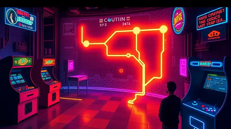 Jugador elige caminos brillantes en arcade