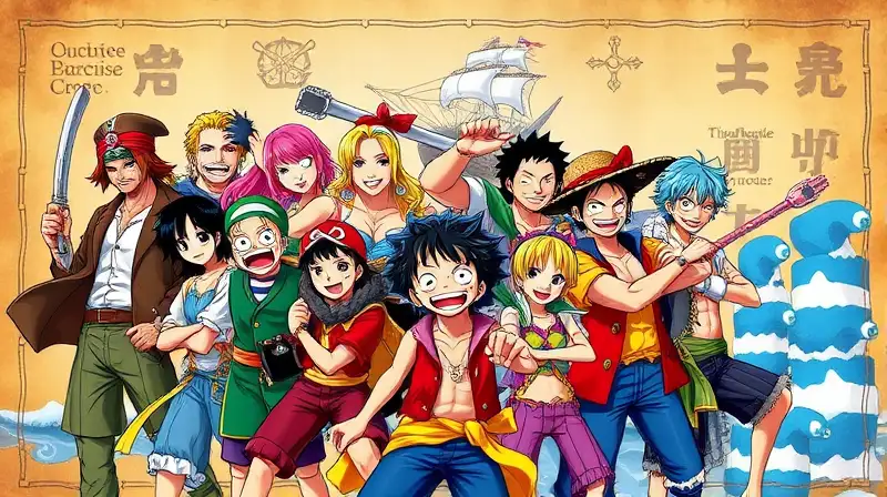 Tripulación de One Piece con amistad y aventuras