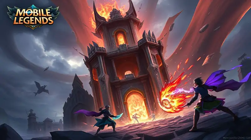 Batalla intensa junto a torre destruida