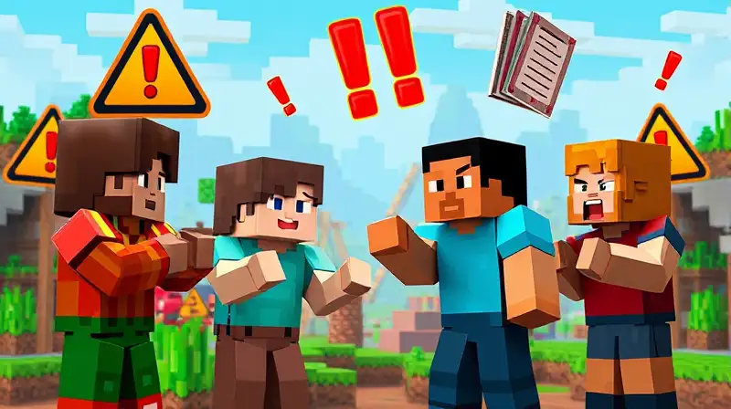 Personajes de Minecraft discuten sobre skins