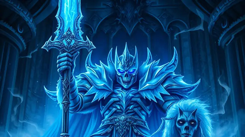 El Rey Exánime en armadura helada brillante