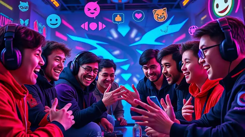 Equipo de esports vibrante y comunicativo en acción