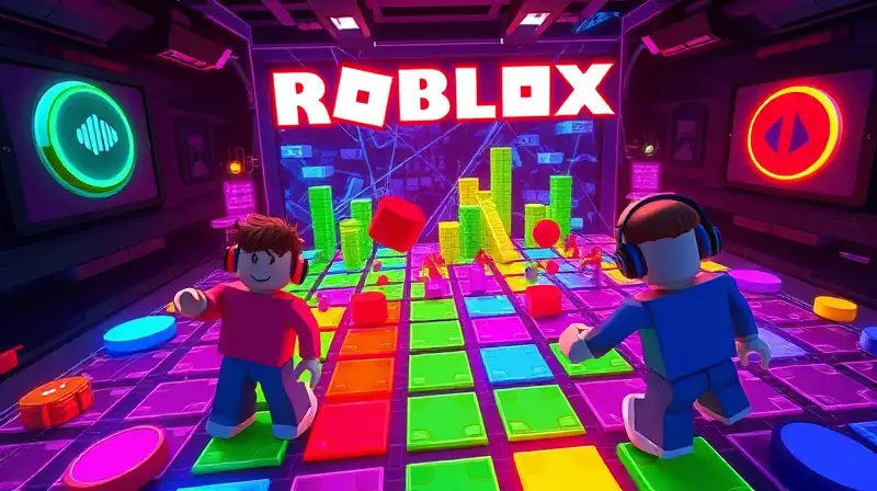 Interfaz vibrante de juego virtual y puzzles