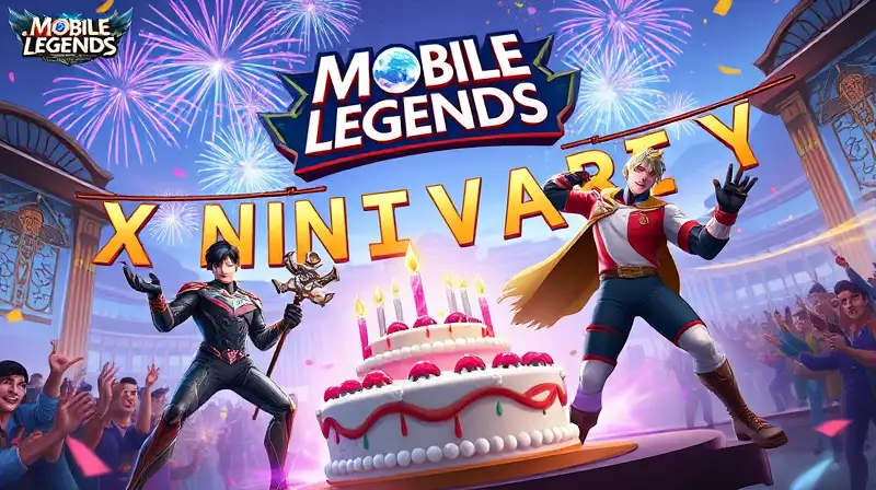 Celebración vibrante de aniversario de Mobile Legends