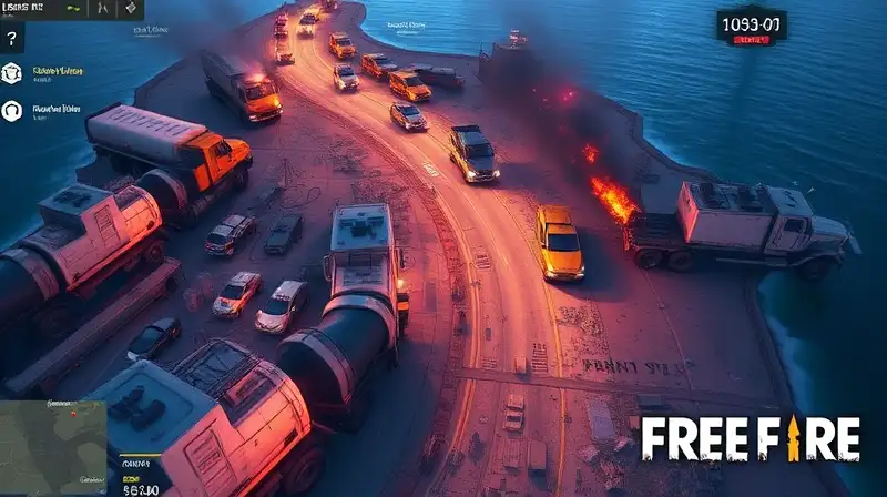 Camión grande en mapa de Free Fire