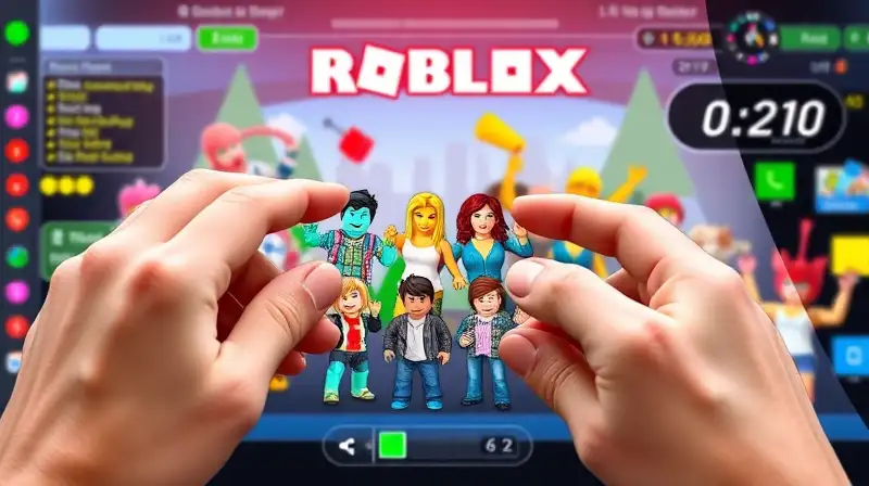 Manos arman puzzle Roblox con alegría