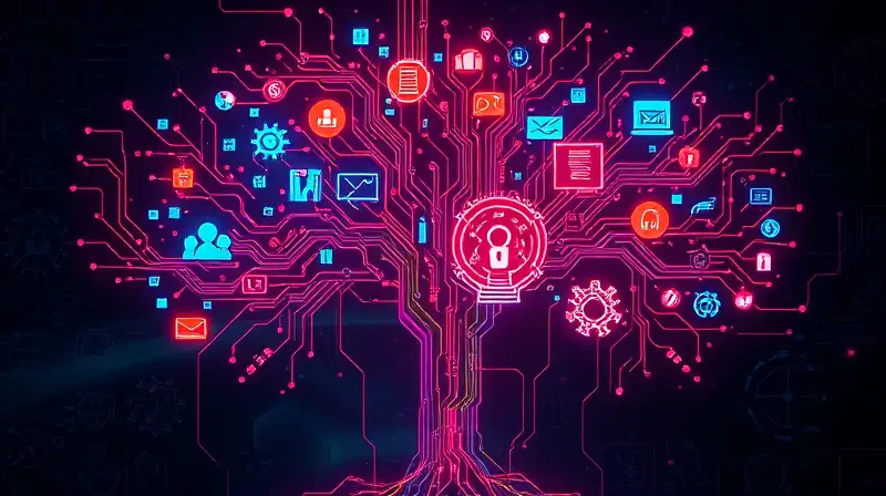 Árbol futurista de tecnología y energía digital