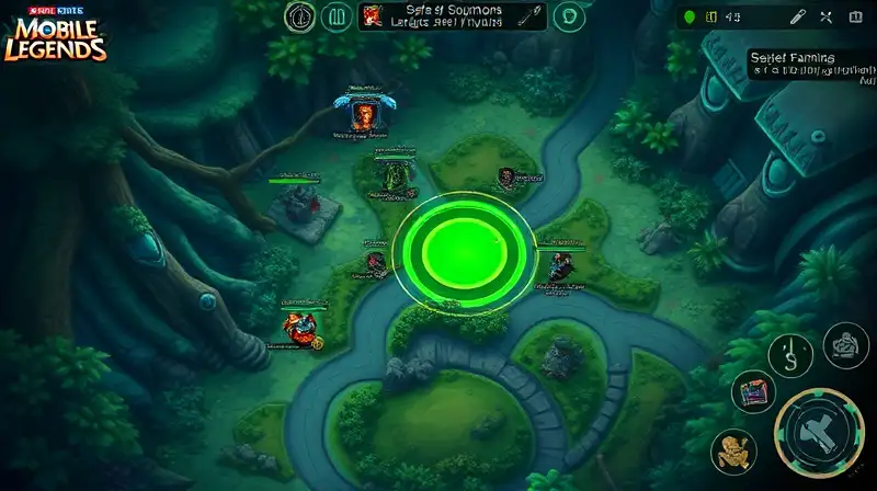 Mapa jungle Mobile Legends con zonas seguras