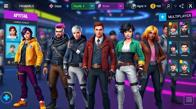 Personajes multijugador personalizan avatares futuristas