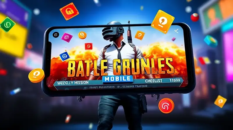 Smartphone muestra PUBG Mobile con recompensas
