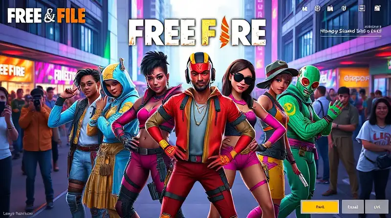 Personajes Free Fire vibrantes y llenos de energía