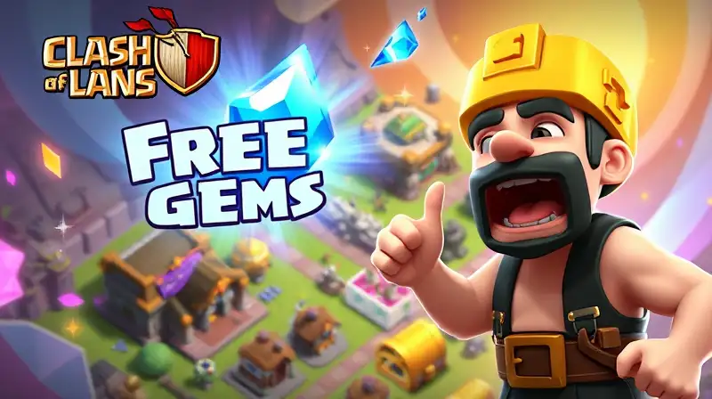Interfaz de Clash of Clans con gemas