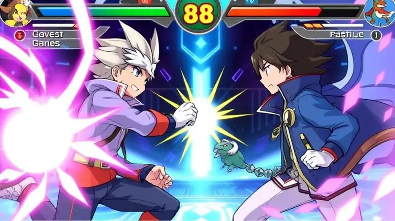 Entrenadores Pokémon luchan en batalla estratégica