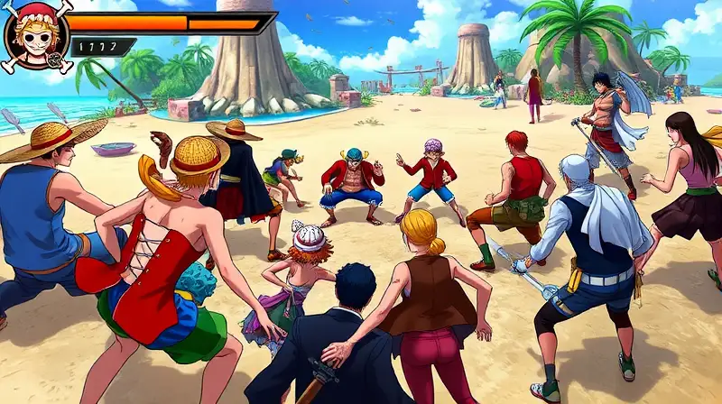 Personajes de One Piece planifican batalla animada