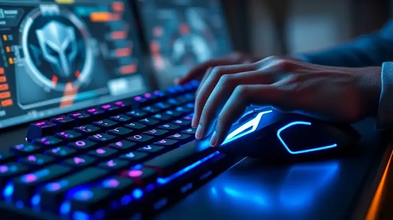 Teclado y ratón gamer con luces RGB