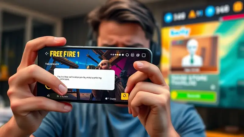 Gamer frustrado con error en Free Fire