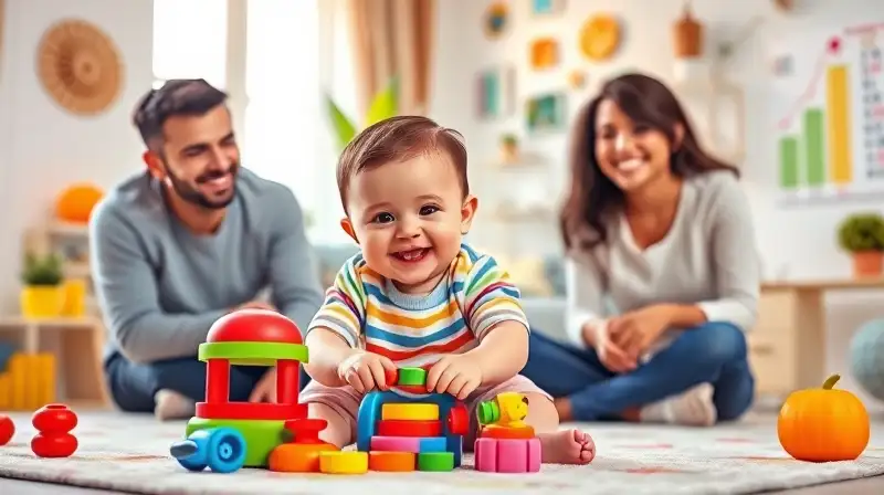 Niño feliz juega en casa acogedora