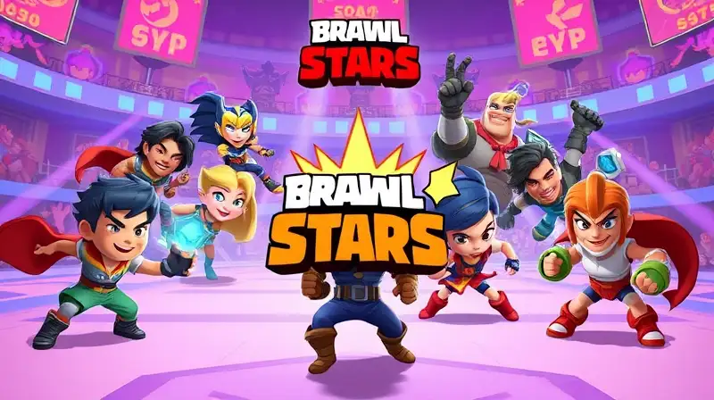 Personajes de Brawl Stars en acción coordinada