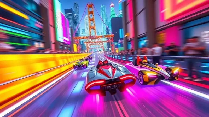 Carreras vibrantes y futuristas en Roblox