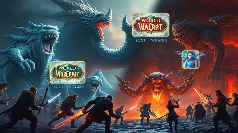 Jefes épicos de WoW en batallas intensas