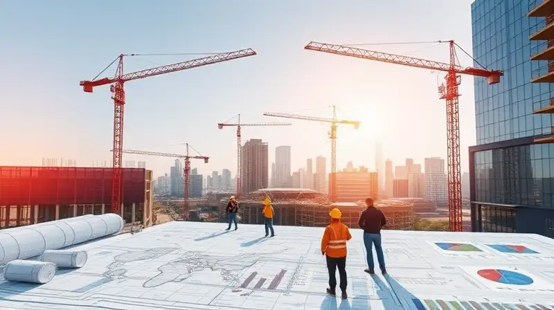 Plano arquitectónico y construcción con tecnología avanzada