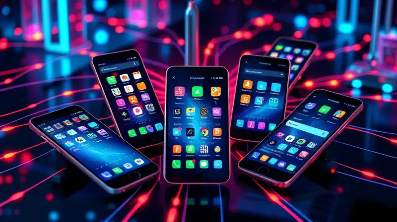 Dispositivos móviles sincronizados con diseño moderno
