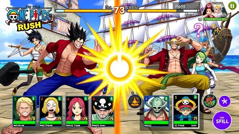 Personajes de One Piece en batalla dinámica