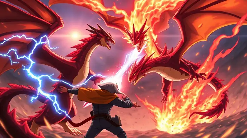 Lance lucha con poderosos ataques dragón