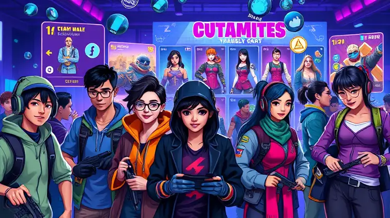 Jugadores diversos personalizan avatares en ambiente vibrante