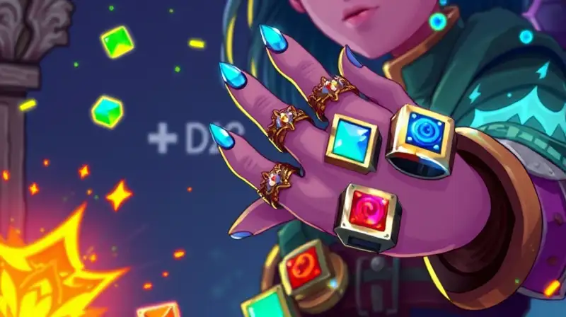 Anillos mágicos brillantes en entorno pixelado
