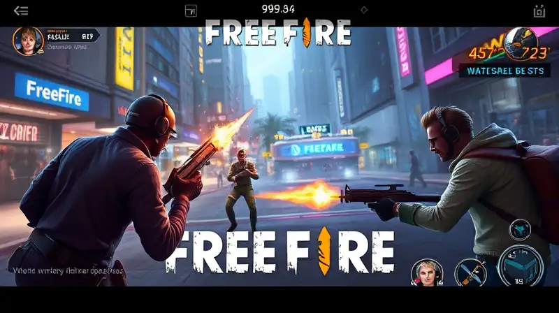 Juego dinámico Free Fire en batalla intensa