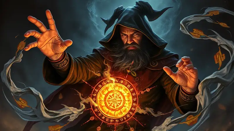Hechicero lanza contrahechizo con energía