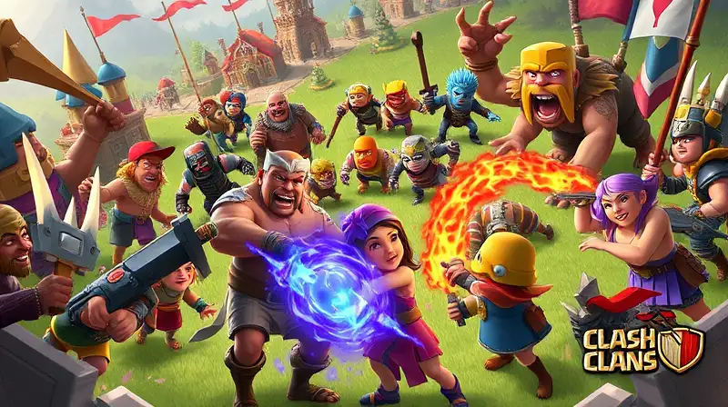 Batalla épica en aldea mágica clan