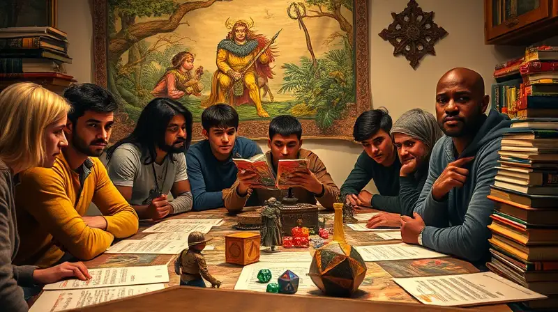 Amigos juegan RPG en ambiente acogedor