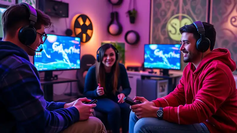 Jugadores diversos colaboran en juegos digitales