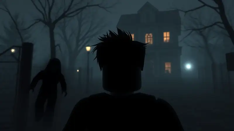 Escena oscura y tenebrosa de Roblox