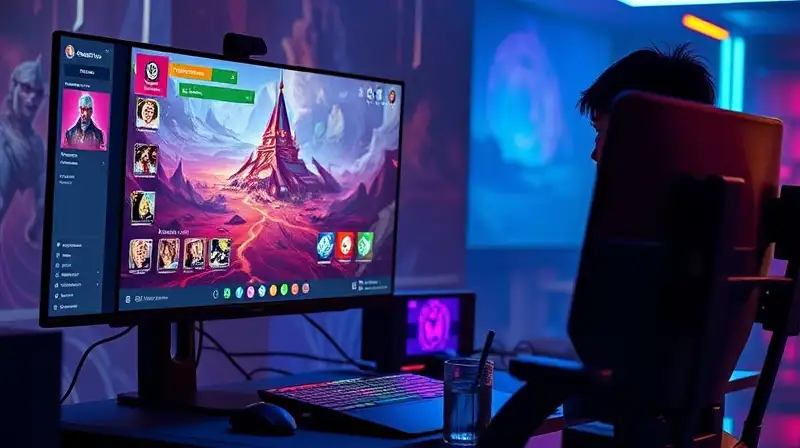 Gamer concentrado juega Solo Leveling Arise
