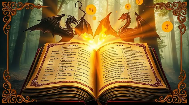 Libro antiguo mágico con criaturas emergentes