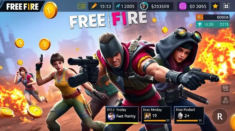 Escena de Free Fire intensa y vibrante