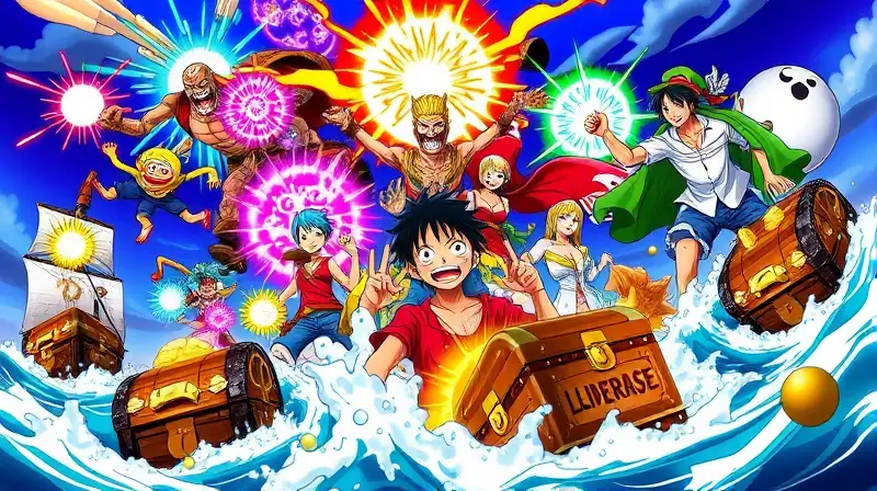 Personajes de One Piece en batalla épica
