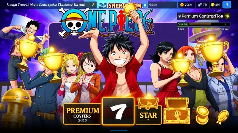Personajes de One Piece con trofeos brillantes