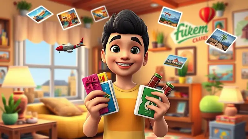 Sims alegre con recuerdos en ambiente vibrante