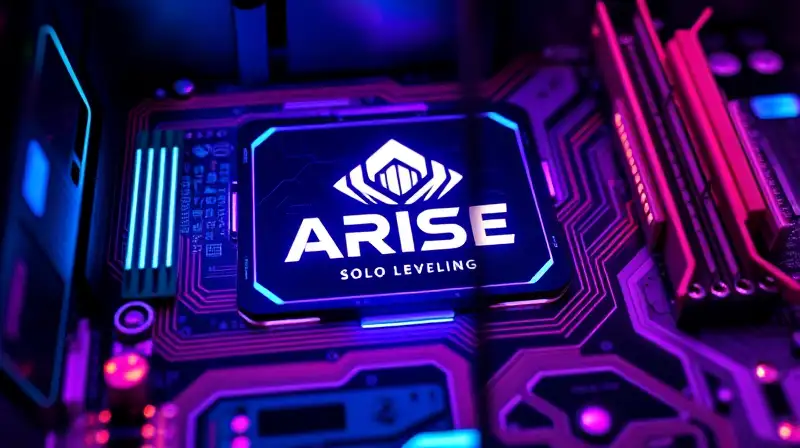 Placa base futurista con luces neon